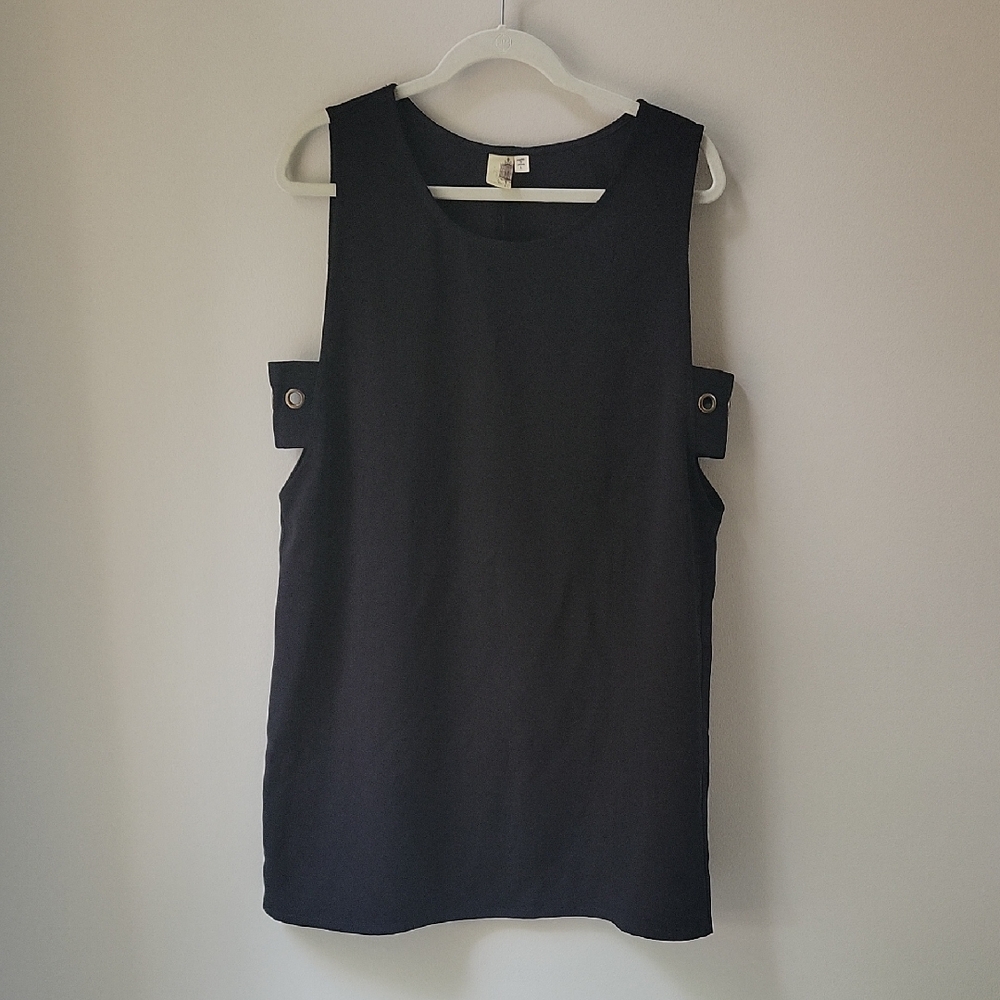 Francesca Black Sleeveless Dress Women Size Large‎